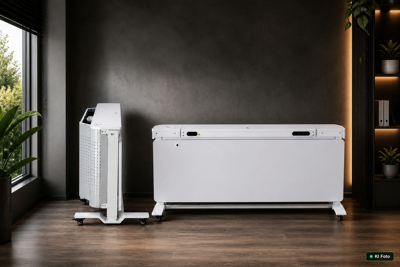FlexiSmart Pro im Kompaktmodus mit integriertem Stauraum
